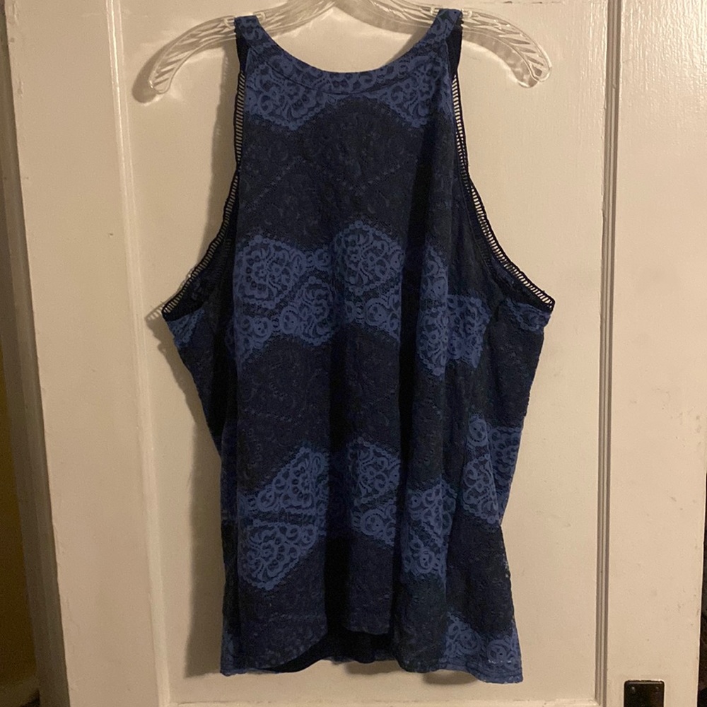 22/24 Cato Lace Overlay High Neck Sleeveless Top